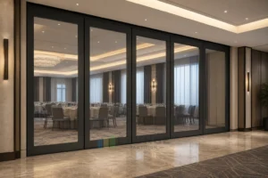 Cahier des charges de la salle de bal de l'hôtel Black Frame pour l'acquisition de cloisons vitrées mobiles