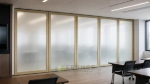 Planification acoustique d'une salle de séminaire universitaire avec cloisons vitrées mobiles