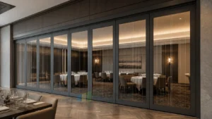 Cloisons vitrées mobiles pour suites événementielles de restaurant
