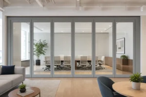 Planification de cloisons vitrées mobiles pour espaces de coworking